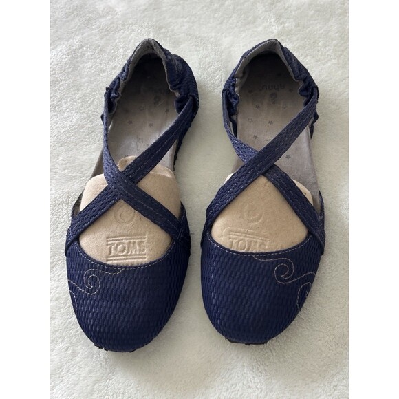 Ahnu Shoes - Ahnu Women's Good Karma Mesh Ballet Flats Mary Jane Shoes Size 8 Blue Vegan